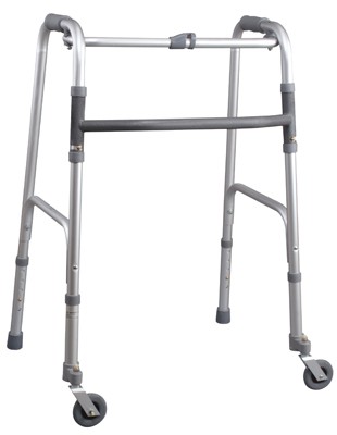 DEAMBULATORE DUE RUOTE E DUE PUNTALI